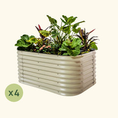 4-Pack 26" Tall 6 In 1 Medium Modular Metal Raised Garden Bed Kit