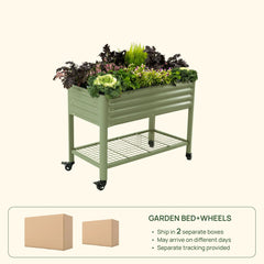 Elevated Garden Bed - 2' x 4' Wheels Included