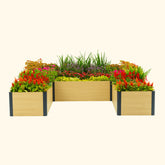 16" Tall Woodgrain 8' x 8' U-Shaped Metal Raised Garden Bed