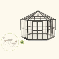 Vego Diamond Pavilion Greenhouse + Bistro Set