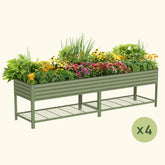 4-Pack Elevated Garden Bed - Jumbo Series 2.5' × 10'