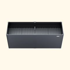 32" Extra Tall Modern 27" x 83" Metal Raised Garden Bed - With Intermediate Floor