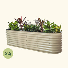4-Pack 26" Tall 9 In 1 Large Modular Metal Raised Garden Bed Kit