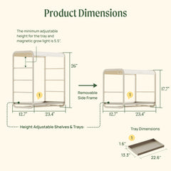1 Tier Tabletop Grow Light Garden