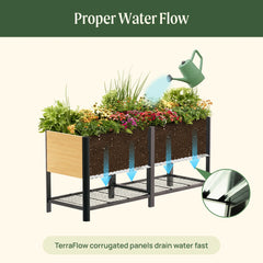 Woodgrain Elevated Garden Bed 2.0' x 6.0'