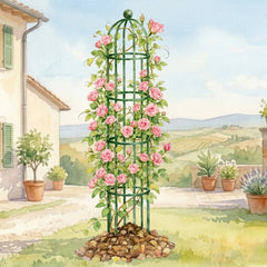 Round Obelisk Garden Trellis - 6.4 ft