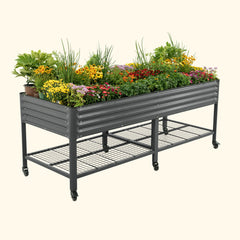 Elevated Garden Bed - Jumbo Series 3' x 8' Wheels Included