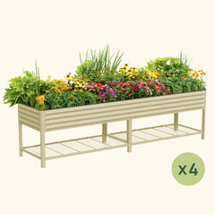 4-Pack Elevated Garden Bed - Jumbo Series 2.5' × 10'