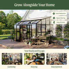 Lean-To Greenhouse - 8.5' x 12.5'