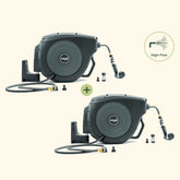 2-Pack Hi-Flow Retractable Hose Reel Set