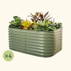 4-Pack 26" Tall 6 In 1 Medium Modular Metal Raised Garden Bed Kit