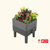 EZCube Self-Watering Planter 21" x 24" Elevated - Fog Gray
