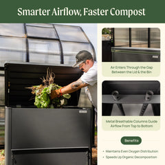 Modern Metal Compost Bin