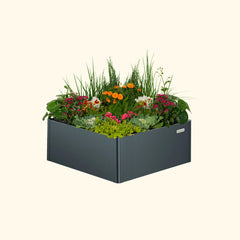 17" Tall Modern 42" x 42" Metal Raised Garden Bed