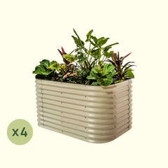 4-Pack 32" Extra Tall 6 In 1 Medium Modular Metal Raised Garden Bed Kit