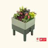 EZCube Self-Watering Planter 21" x 24" Elevated - Sage Green