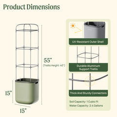 EZ Self-Watering Tomato Planter with Trellis Gen 1