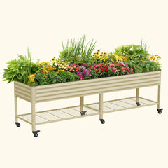 Elevated Garden Bed - Jumbo Series 2.5' x 10' Wheels Included