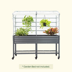 Greenhouse Frost Cover & Trellis System for Elevated Bed