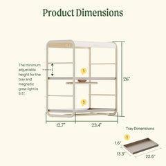 2 Tier Tabletop Grow Light Garden