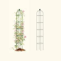 Round Obelisk Garden Trellis - 7.6 ft
