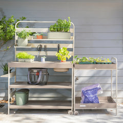 Potting Bench & Cart Set