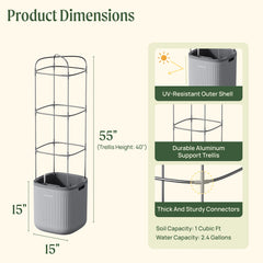 EZ Self-Watering Tomato Planter with Trellis Gen 1