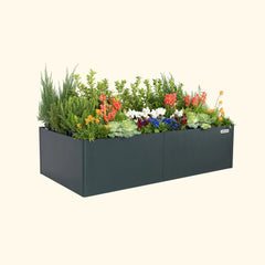 17" Tall Modern 42" x 83" Metal Raised Garden Bed