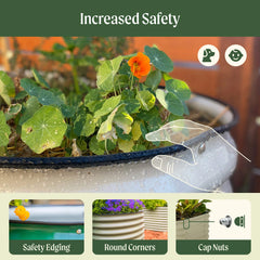 4-Pack 32" Extra Tall 9 In 1 Large Modular Metal Raised Garden Bed Kit