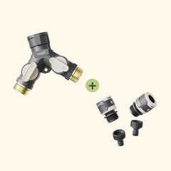2-Way Hose Splitter with Quick connector set (4) V1