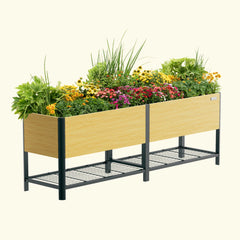 Woodgrain Elevated Garden Bed 2.0' x 8.0'
