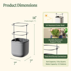 EZ Self-Watering Mini Planter Pot with Trellis