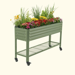 Elevated Garden Bed - Slim Series 1.5' x 5.5' Wheels Included