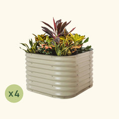 4-Pack 26" Tall 4 In 1 Small Modular Metal Raised Garden Bed Kit