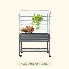 Greenhouse Frost Cover & Trellis System for Elevated Bed
