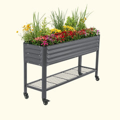 Elevated Garden Bed - Slim Series 1.5' x 5.5' Wheels Included