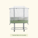 Greenhouse Frost Cover & Trellis System for Self-Watering Elevated Rolling Bed