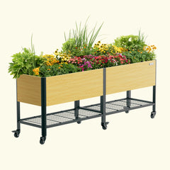 Woodgrain Elevated Garden Bed 2.0' x 8.0'