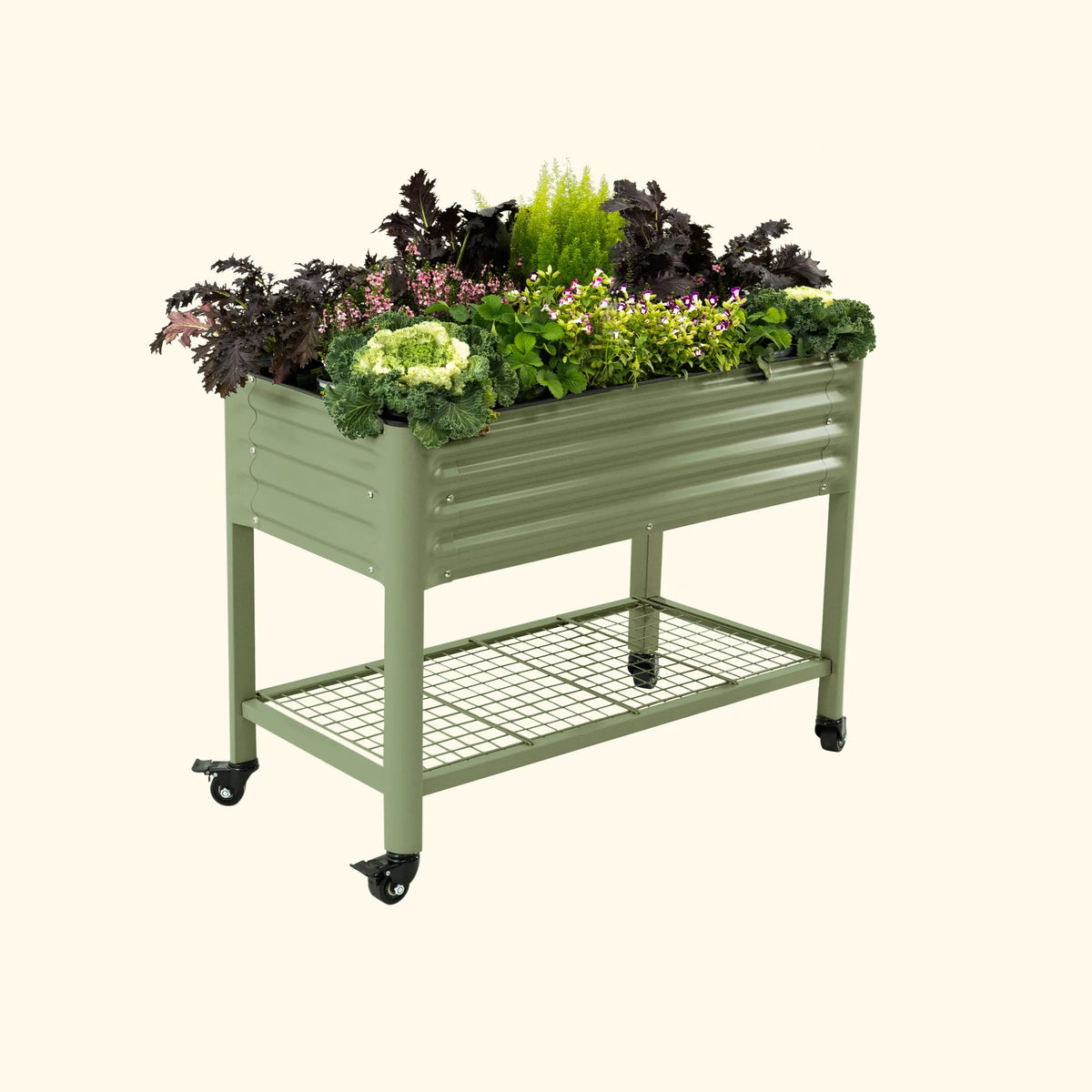 Elevated Garden Bed - 2' x 4' Wheels Included