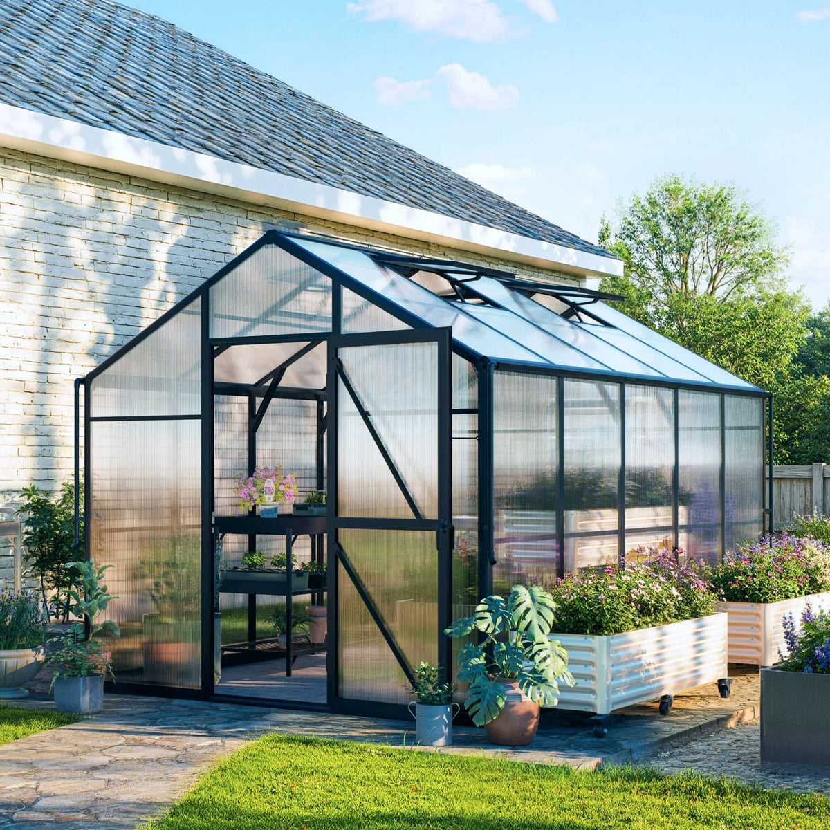 Vego Junior Victorian Greenhouse - 8.0ft Wide