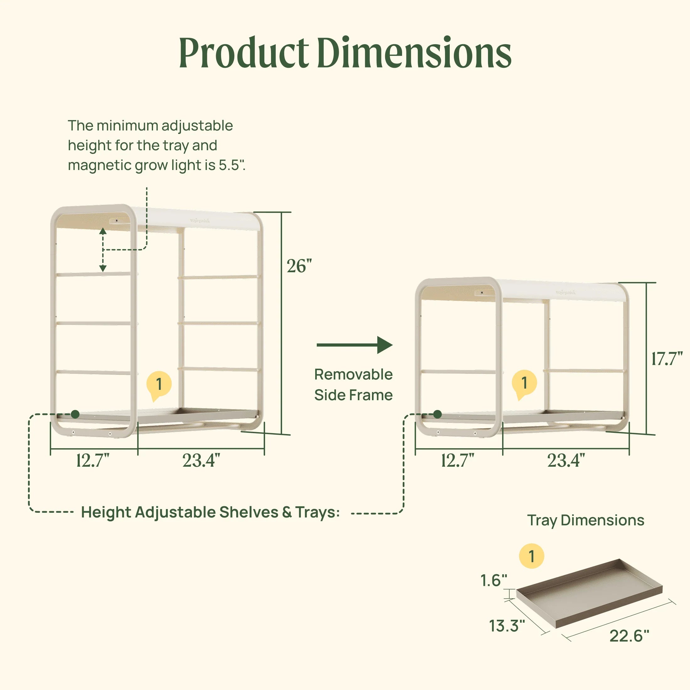 1 Tier Tabletop Grow Light Garden