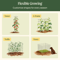 FlexGrow™ 3-Panel Tomato Cage - 11.5"