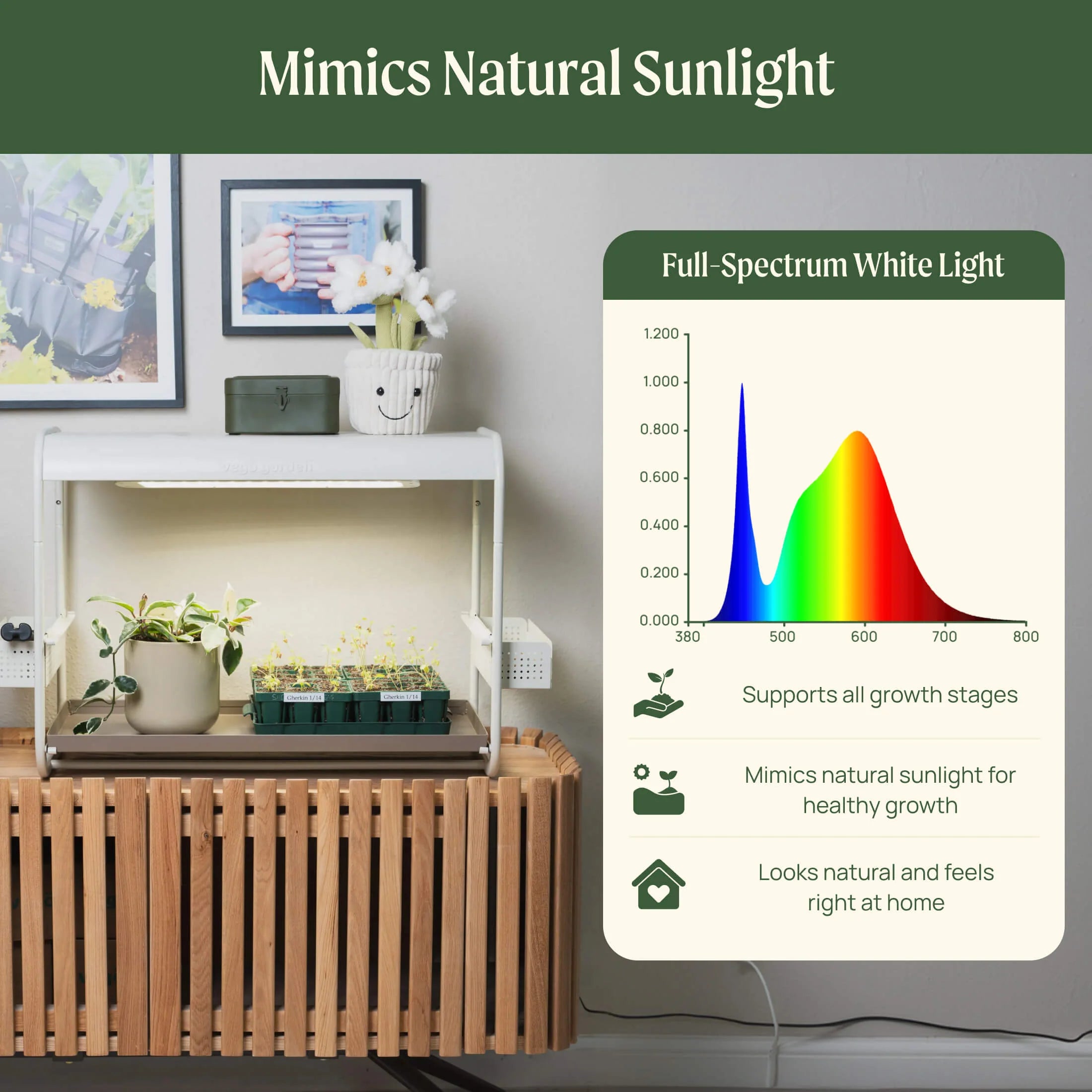1 Tier Tabletop Grow Light Garden
