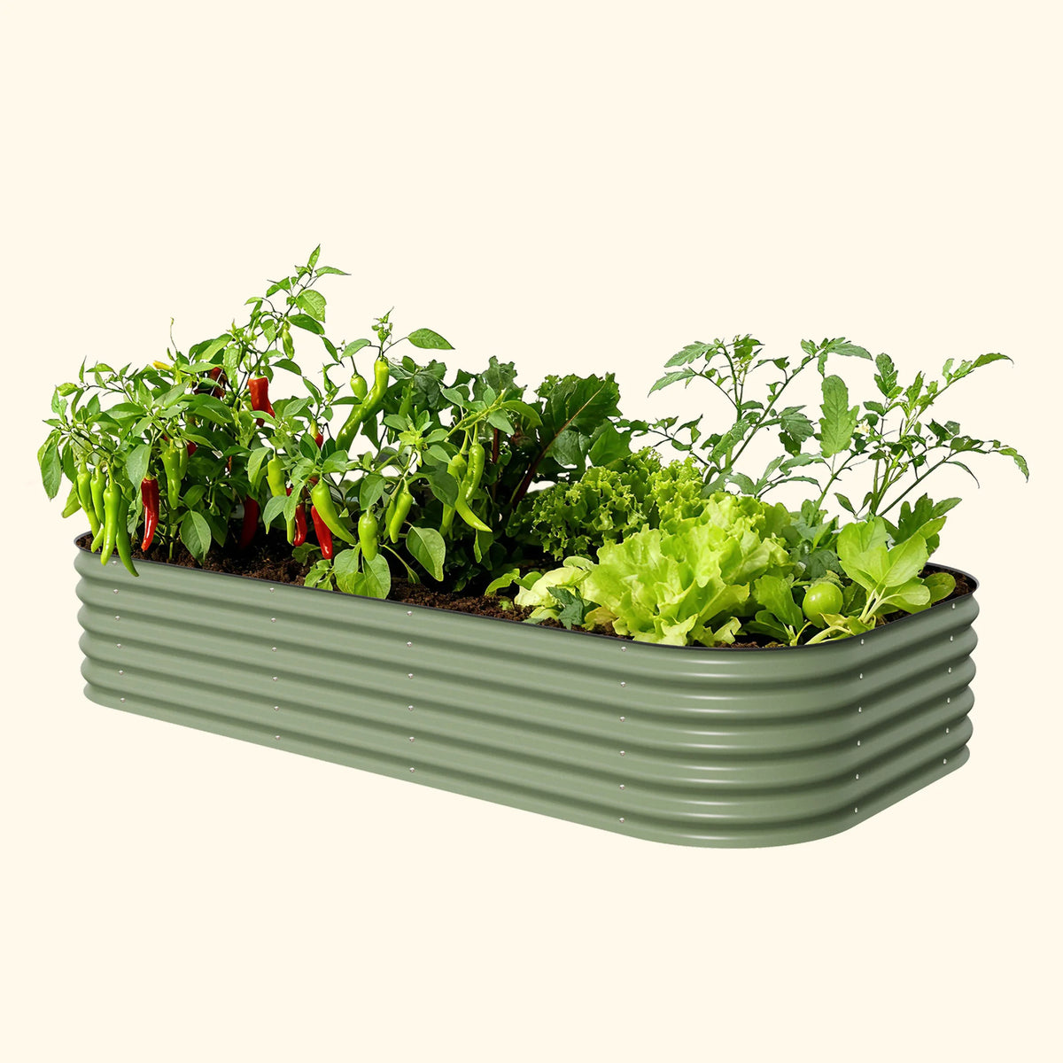 17" Tall 10 In 1 Jumbo Modular Metal Raised Garden Bed Kit