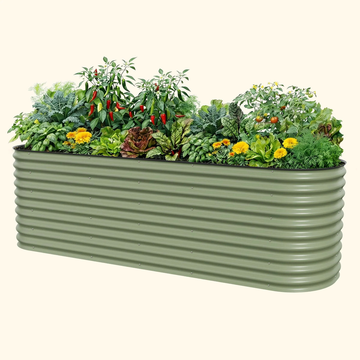 32" Extra Tall 10 In 1 Jumbo Modular Metal Raised Garden Bed Kit