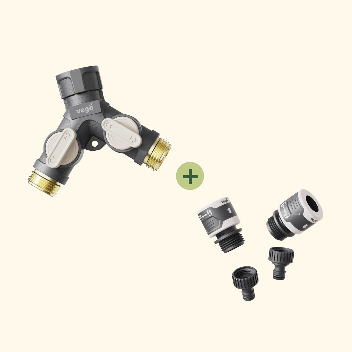 2-Way Hose Splitter with Quick connector set (4) V1