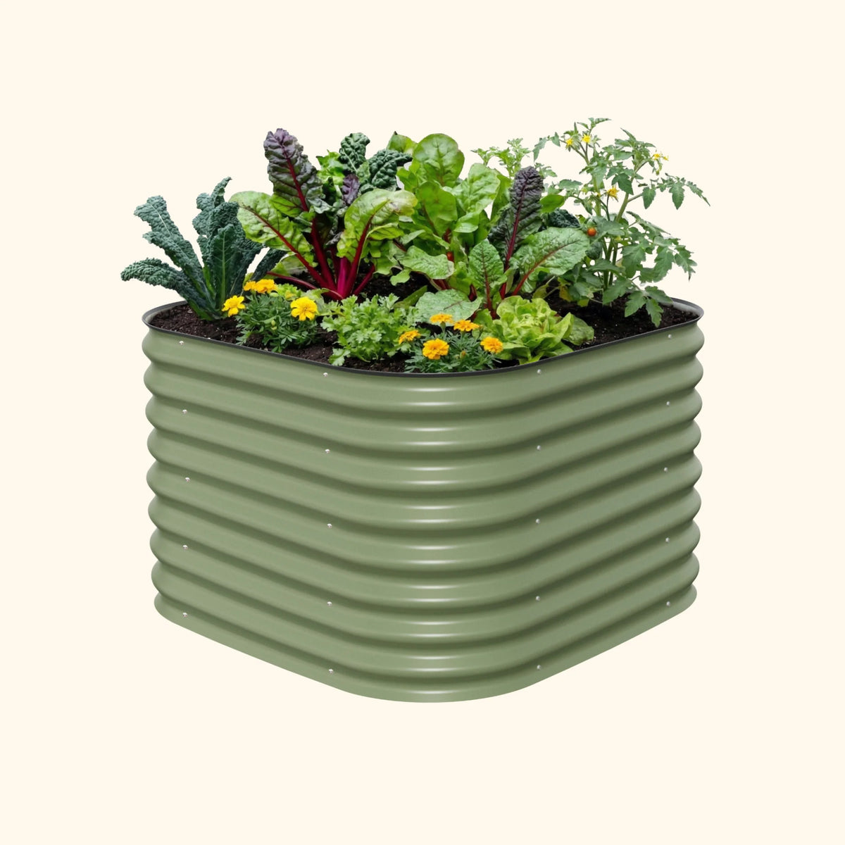 26" Tall 4 In 1 Small Modular Metal Raised Garden Bed Kit