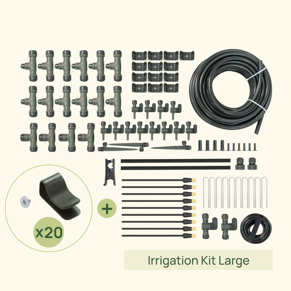Snap on Irrigation Kit Bundle - Irrigation Kit Large + Clamp Set × 2